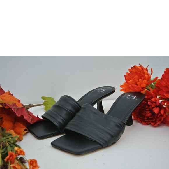 Marc Fisher Ltd Black Leather Strappy Sandals Size 8M - Picture 5 of 10